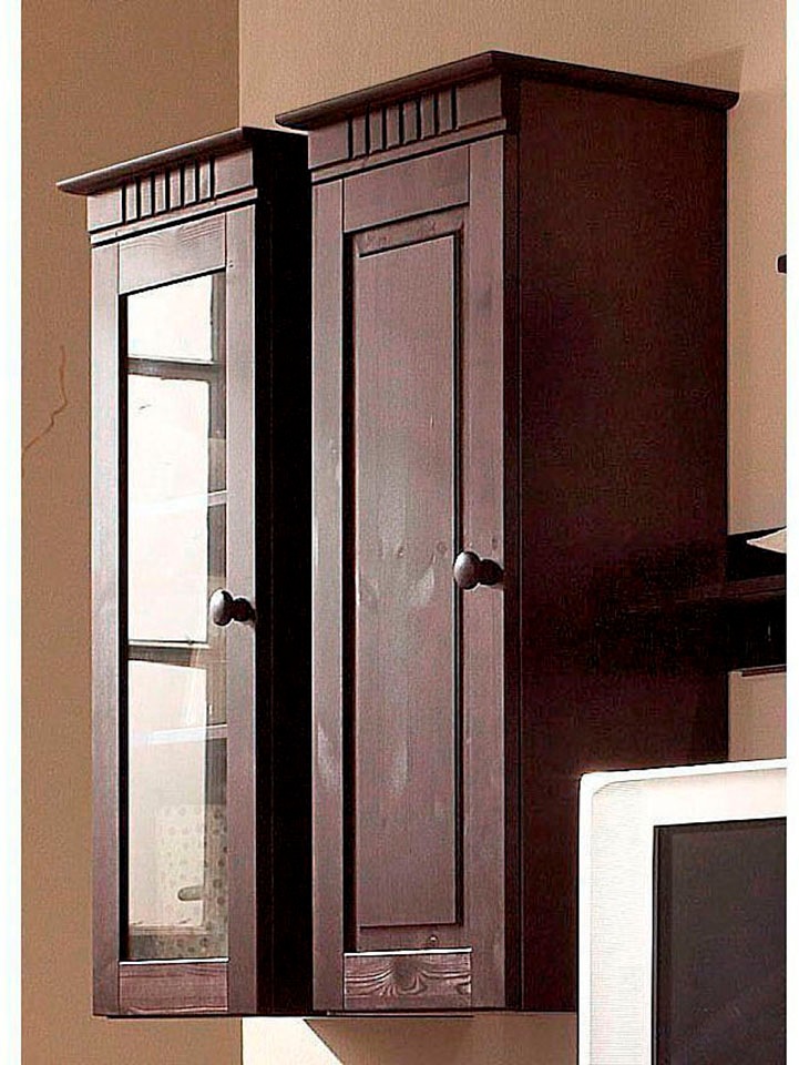 GOODproduct Hängevitrine »Cubrix, wahlweise mit oder ohne Glastür« aus schönem massivem Kiefernholz, Breite 35 cm, Höhe 85 cm