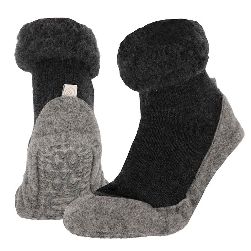 Apollo Huisslof Wol Anti-Slip Antraciet 37/38 (1 paar)