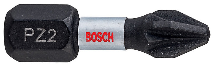 Embout de vissage torsion impact PZ2 25 mm Bosch - 2 pièces