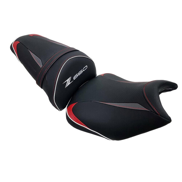 Bagster - Selle Ready Luxe série spéciale Kawasaki Z650 (2020-2023) Noir / Anthracite / Blanc / Rouge