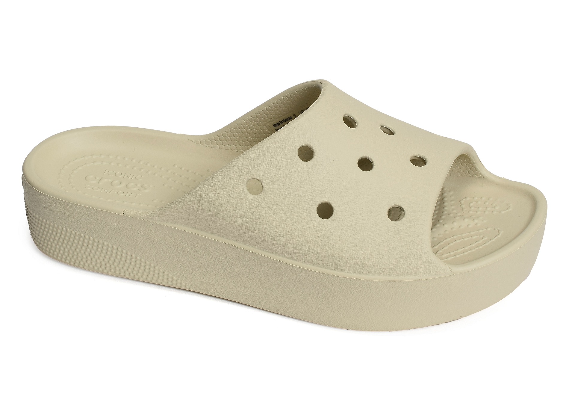 Classic platform slide beige
