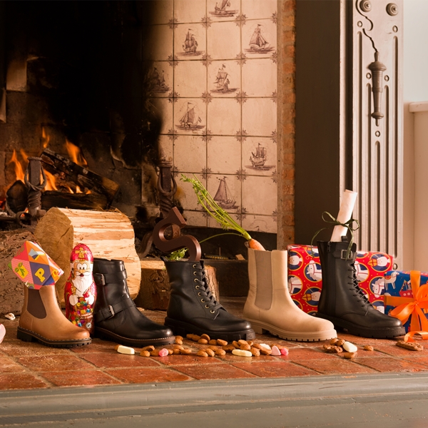 Groot hoge leren meisjes veterboots