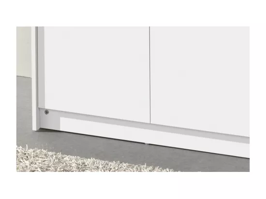 Armoire 2 portes coloris blanc collection REY. Garde Robe idéal pour votre entrée ou votre buanderie