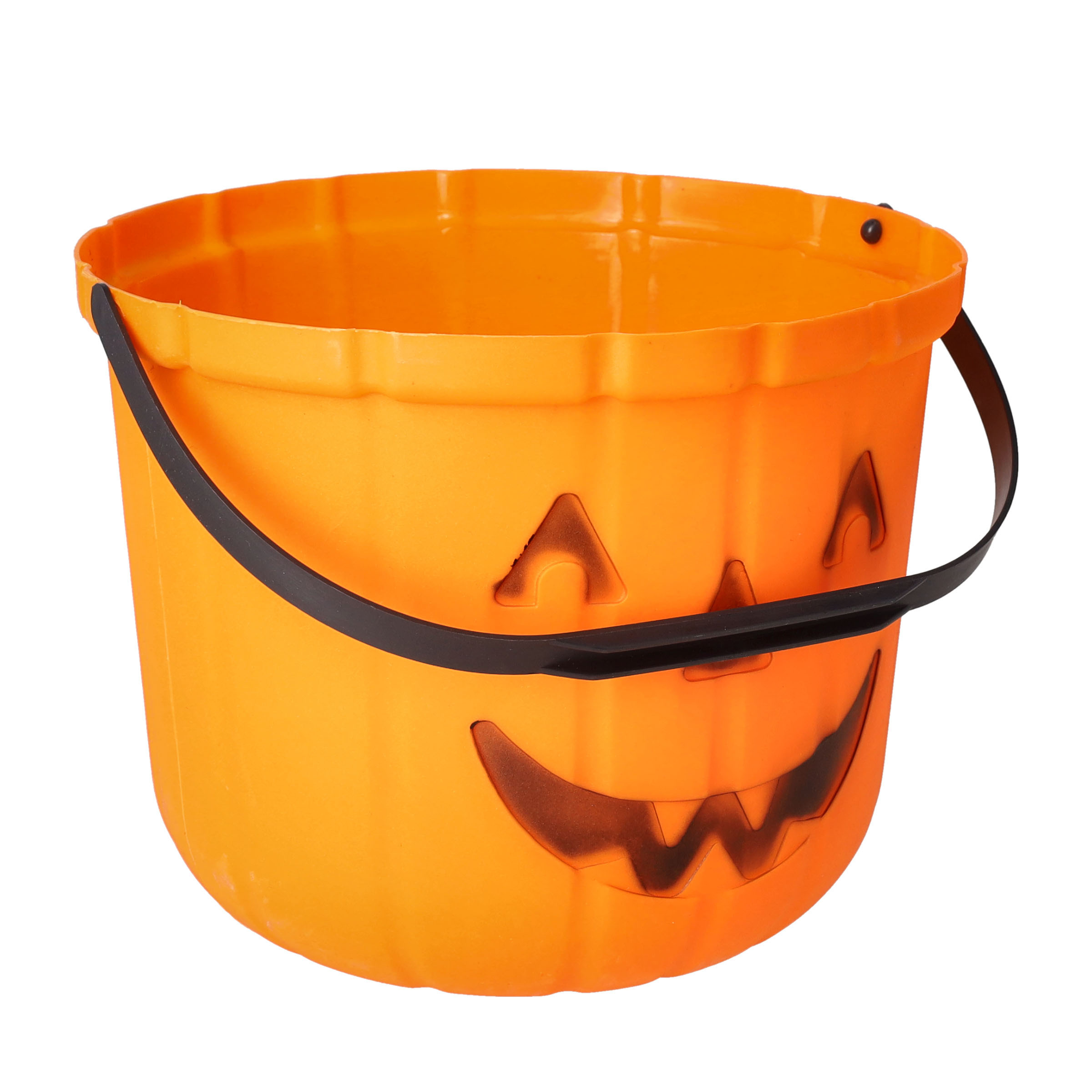 (18x15cm) Halloween Süssigkeiten Eimer Deko Kürbis Candy Bag (CE61961) - Orange