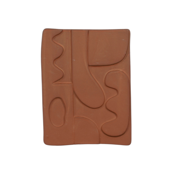 Muurdecoratie terra - l18,5xb24xh1,5cm