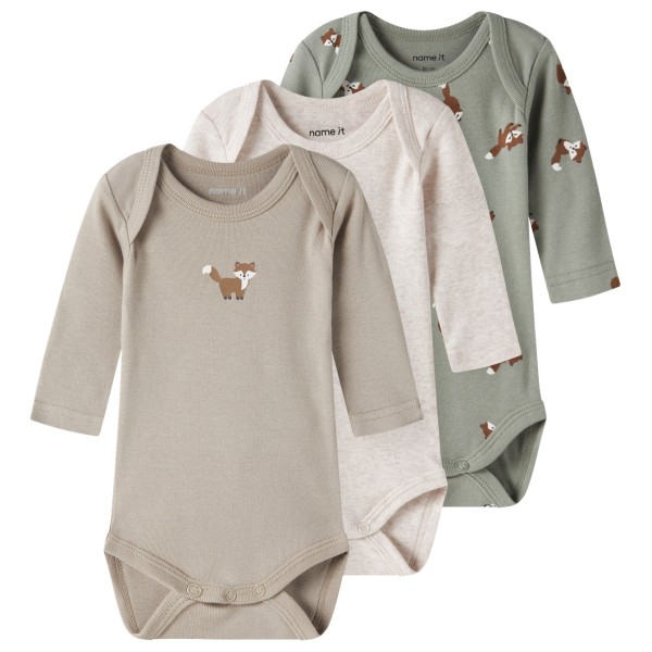 Name it - Kid's Body L/S Fox 3-Pack - Sous-vêtement