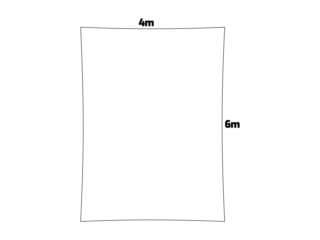 Santa Barbara - Voile d’ombrage rectangulaire 600x400 cm en PE 180g/m²