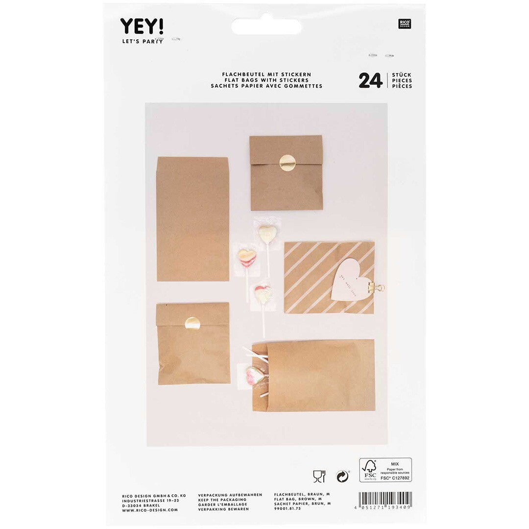 Cadeauzakjes - bruin - 24st