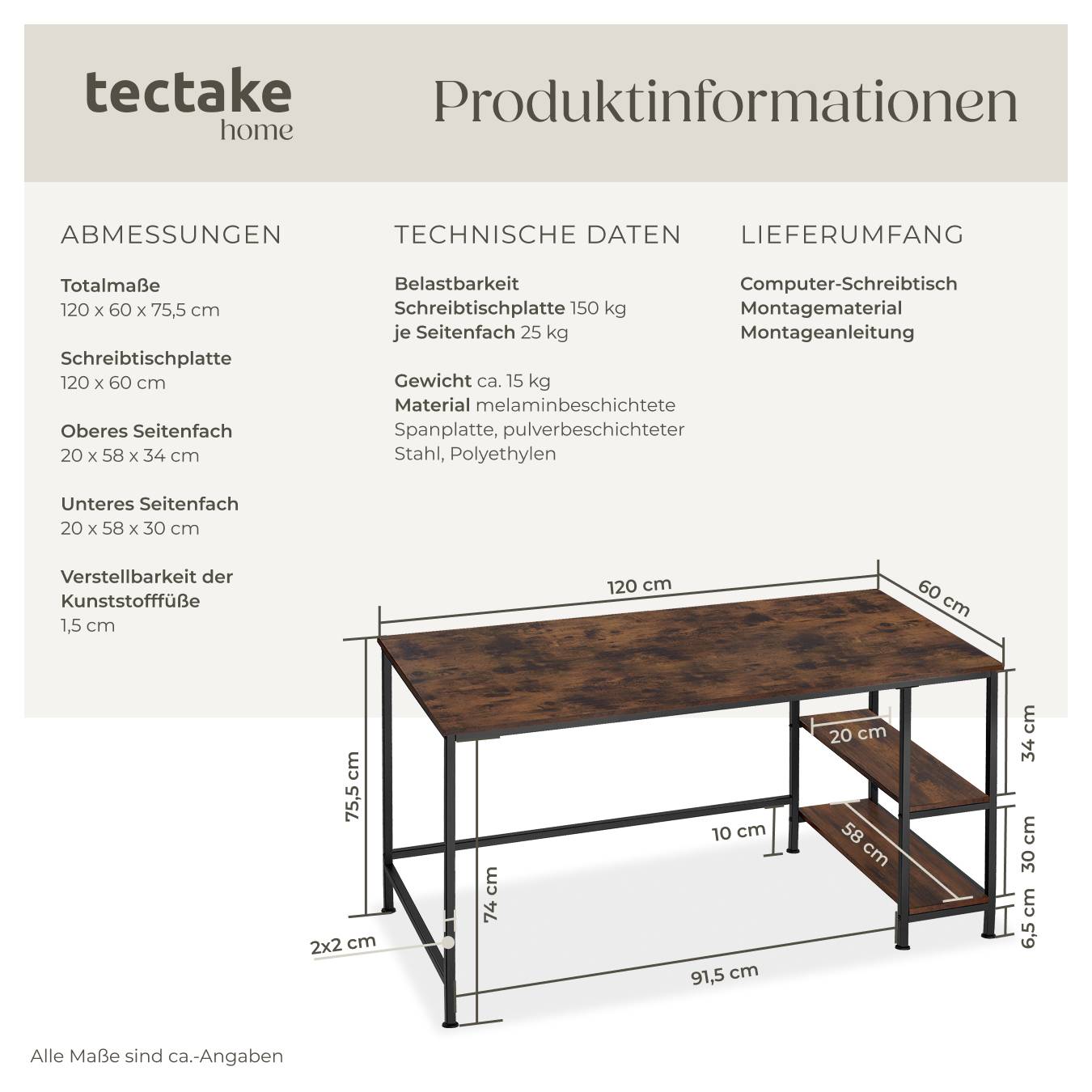 Computer-Schreibtisch Canton