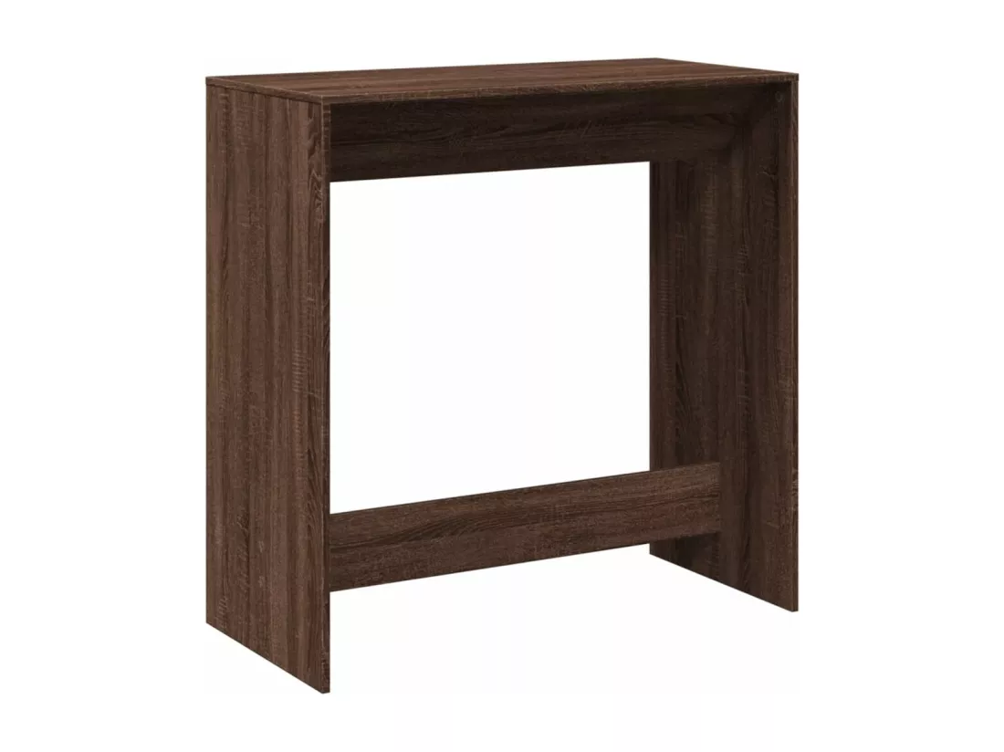 Table de bar chêne marron 102x50x103,5 cm bois d'ingénierie