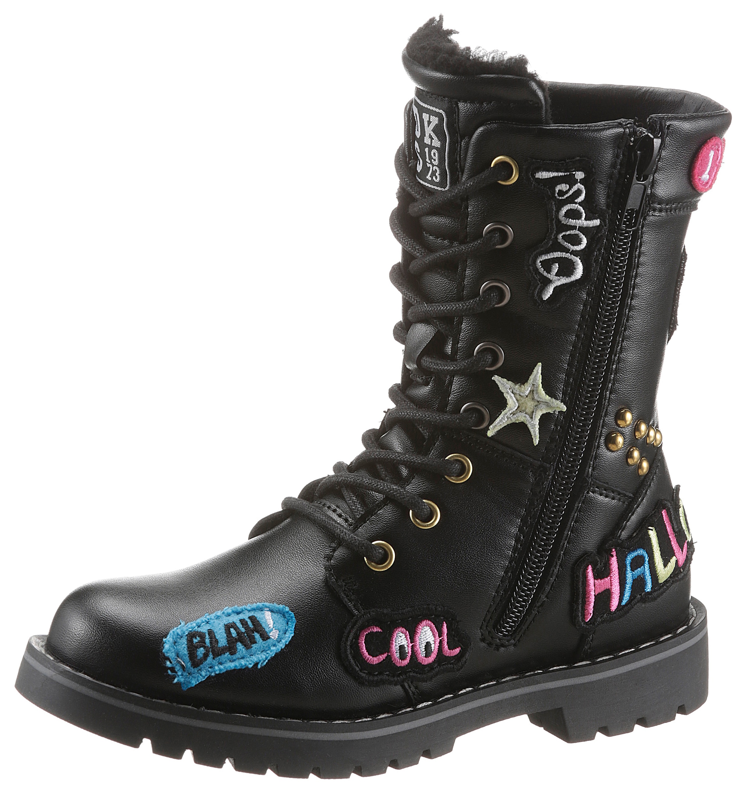 Dockers by Gerli Schnürstiefel  Boots mit bunten Patches