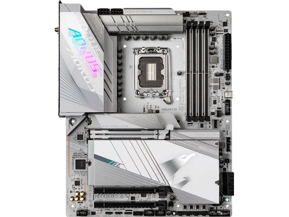 [OUTLET] - Gigabyte Z790 AORUS PRO X - Bundkort - ATX - LGA1700 sokkel - Z790 Chipset - USB 3.2 Gen 1, USB 3.2 Gen 2, USB-C 3.2 Gen2, USB-C 3.2 Gen 2x2 - 5 Gigabit Ethernet, Bluetooth, Wi-Fi 7 - onboard grafik (CPU påkrævet) - HD Audio (8-kanaler)
