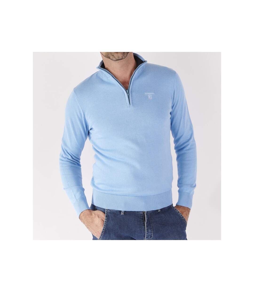 Pull col montant zippé
