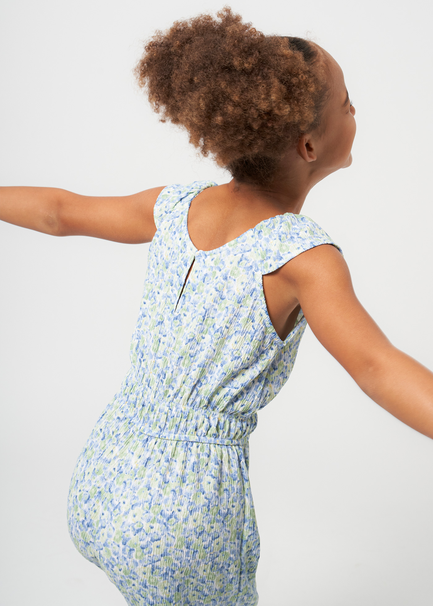 Macacão longo estampado para menina