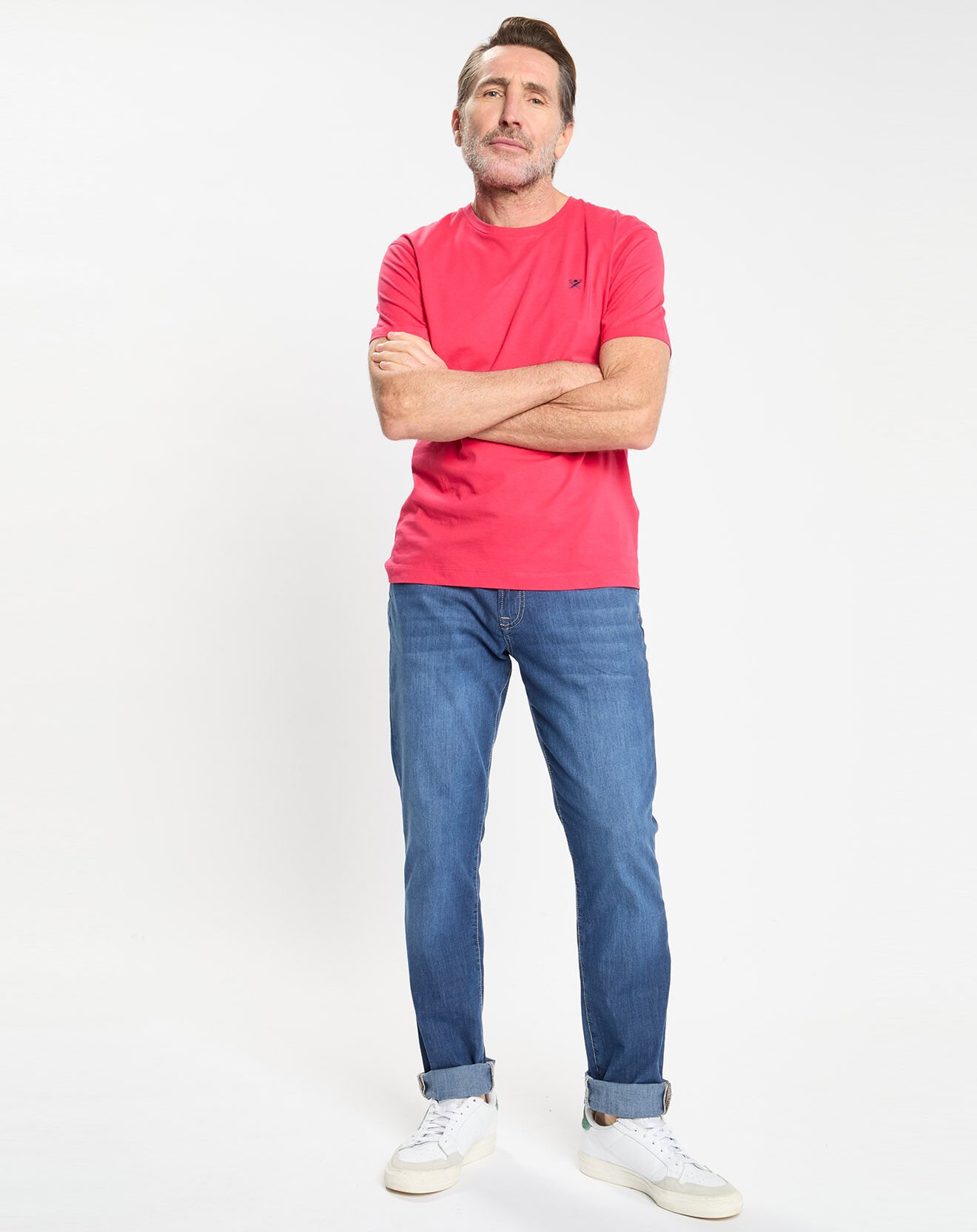 Hackett London T-Shirt Regular Fit uni Yok rose fushia
