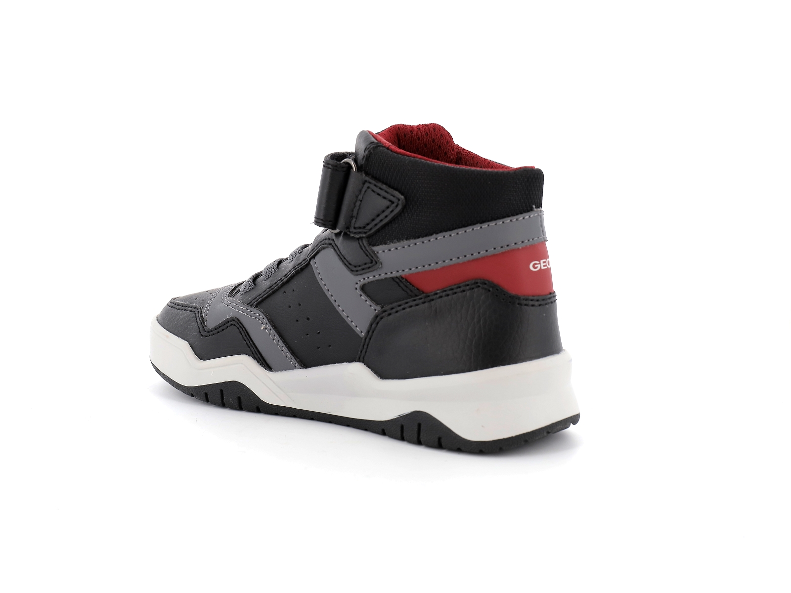 Geox-J PERTH BOY-J167RA Matières combinées Noir Gris
