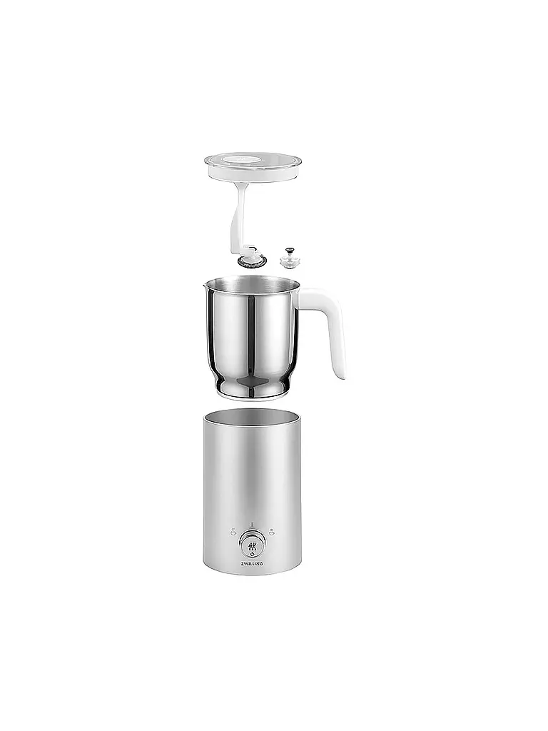 ZWILLING Milchaufschäumer Enfinigy 200/400ml Edelstahl/Weiss silber