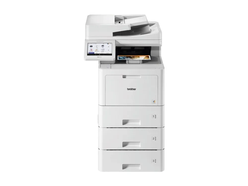 Brother MFC-L9670CDNTT - Multifunktionsprinter - farve - laser - A4/Legal (medie) - op til 40 spm (kopiering) - op til 40 spm (udskriver) - 1620 ark - 33.6 Kbps - Gigabit LAN, USB 2.0, USB 2.0 vært, NFC