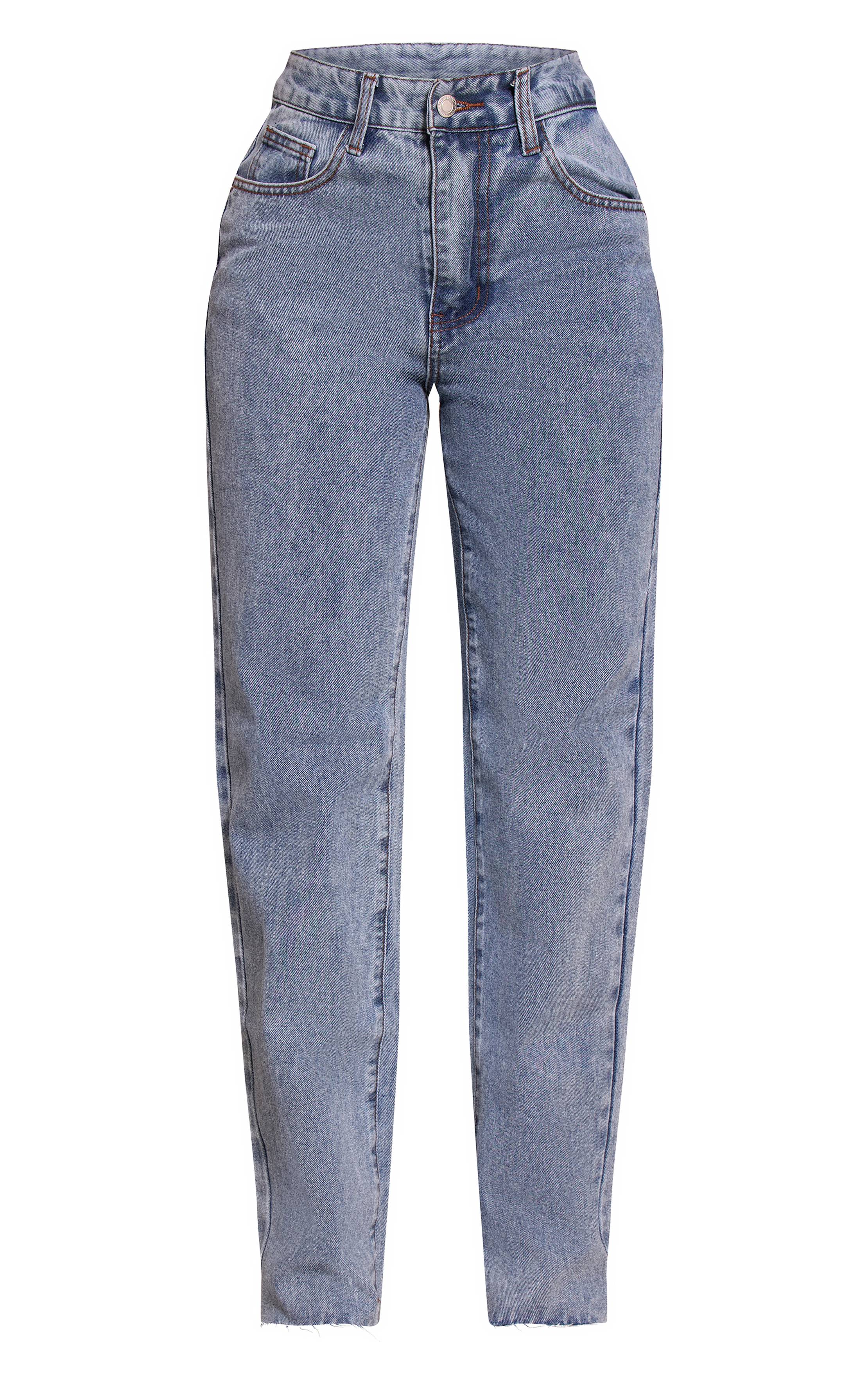 Bleu Clair Jean Droit Petite Taille Jambes Longues