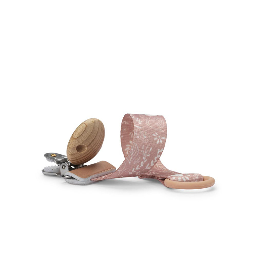 Attache-sucette en bois Monkey Sunrise Pink
