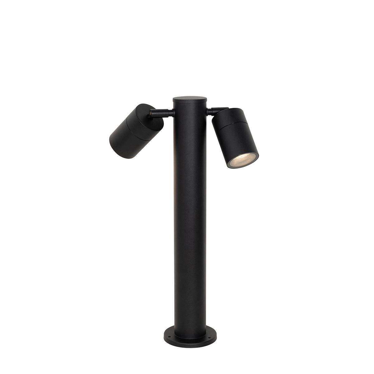 Buitenlamp zwart met grondpin en kabelmof 45cm 2-lichts IP44 - Duo
