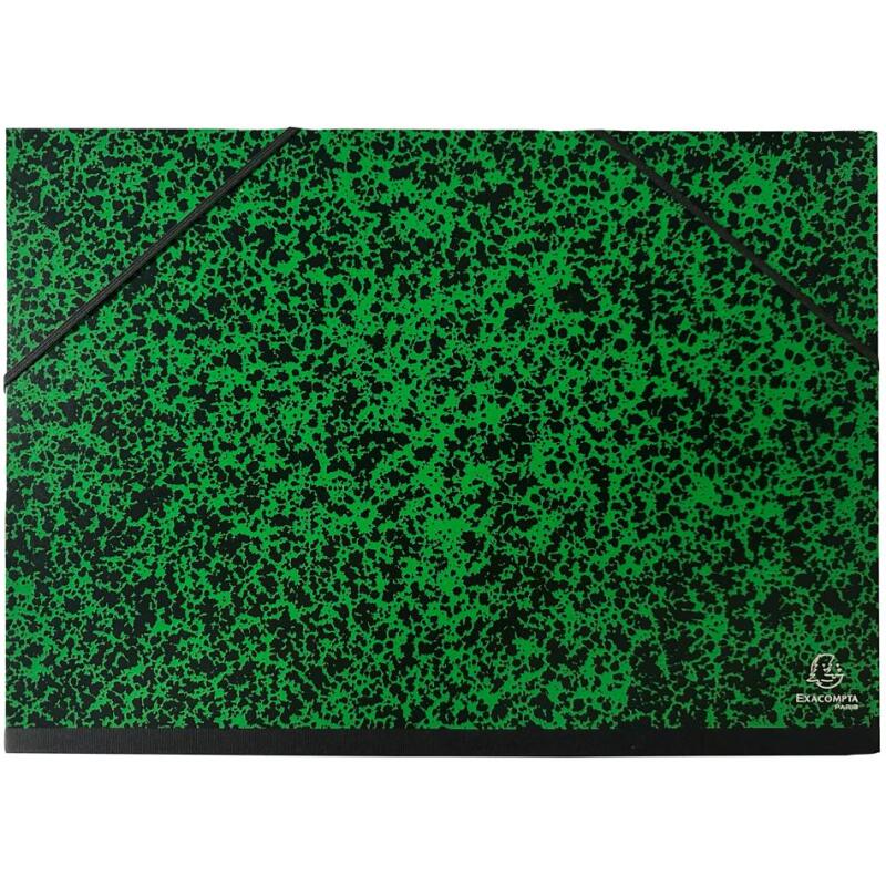 Carton à dessin Annonay avec élastiques 32x45 cm - Pour format A3 - Vert