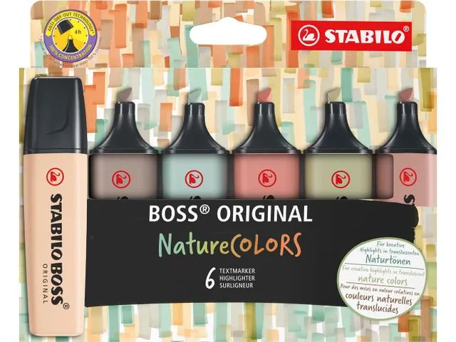 Stabilo Boss® Original Nature Colors 6 stk.