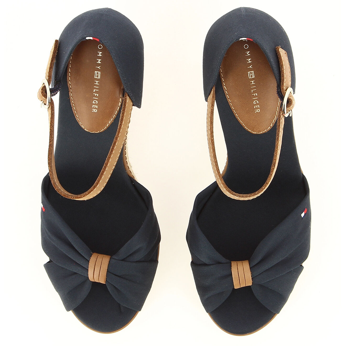 Tommy Hilfiger Sandales compensées Iconic Elena bleu marine - Talon 10 cm