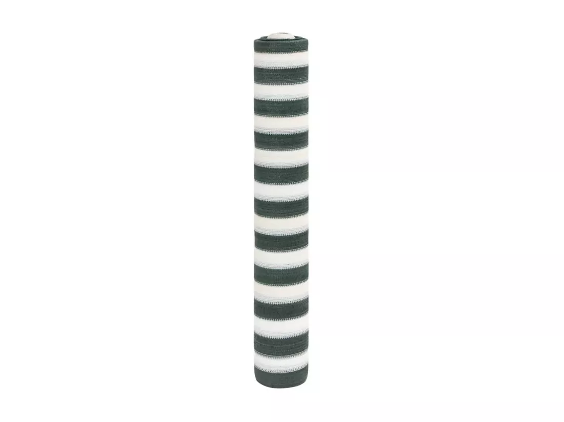 Filet brise-vue vert et blanc 1,5x10 m PEHD 195 g/m²