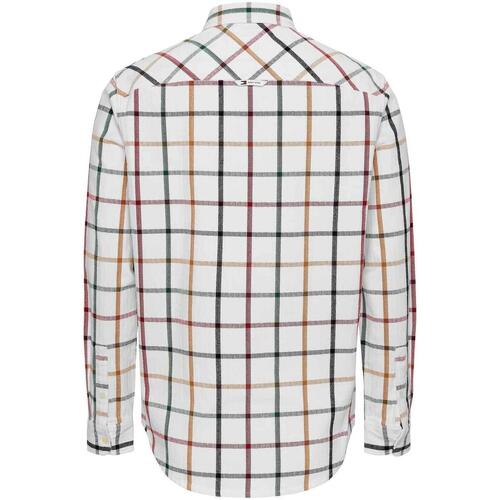 Tommy Jeans - TJM REG CHECK FLANNEL SHIRT Blanco