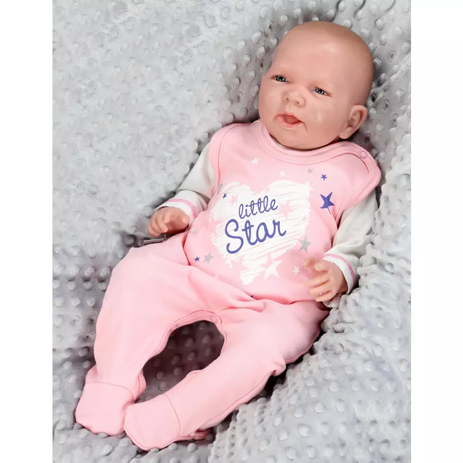 TupTam Baby Strampler mit Aufdruck Spruch 5er Pack rosagrau