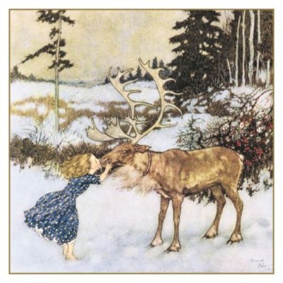 Gerda And The Reindeer Card