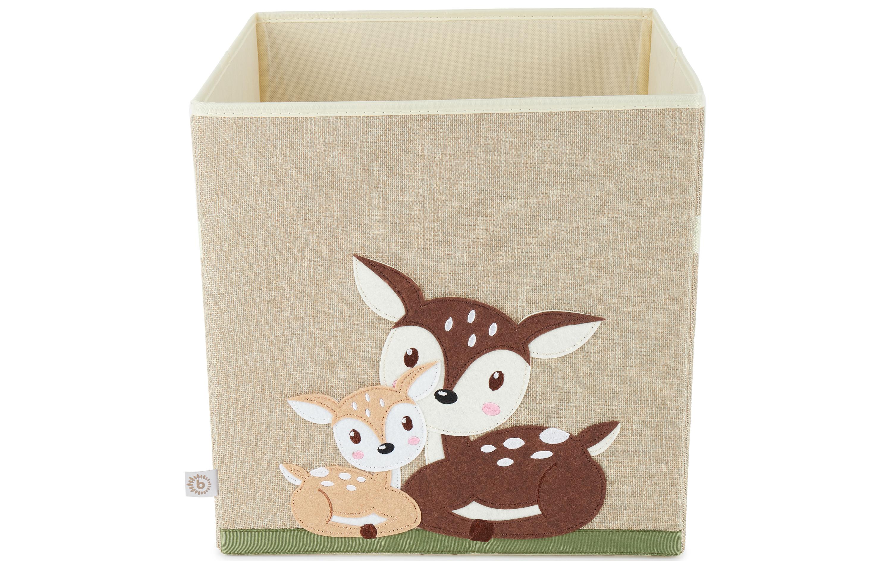 Spielzeugbox Rehe liegend 32 x 32 x 32 cmAufbewahrungsbox für Spielzeuge
