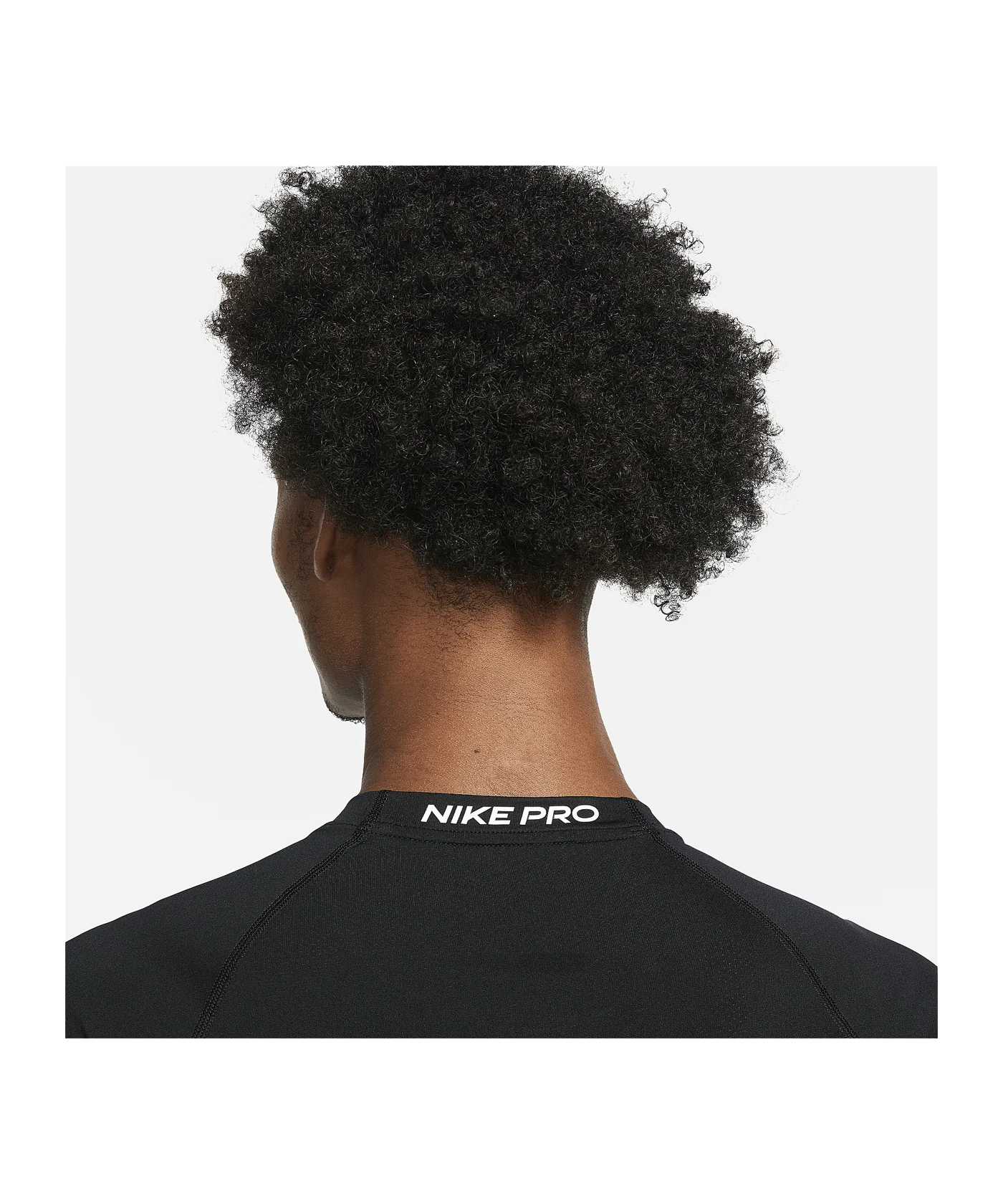 Nike Pro Longsleeve Schwarz Weiss F010