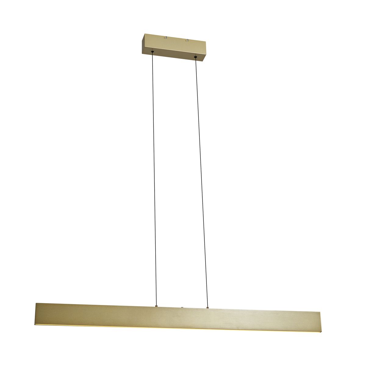 Moderne hanglamp messing incl. LED dimbaar en 3-way switch easylift - Straight