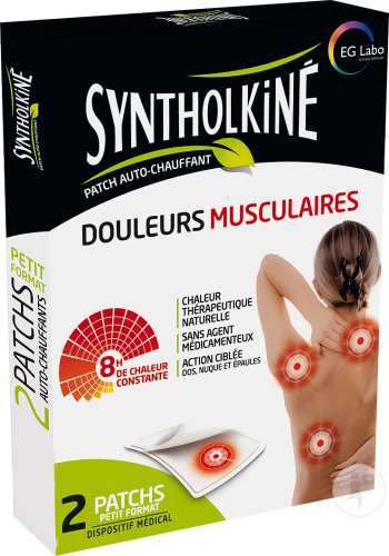 SyntholKiné Patch Auto-Chauffant Douleurs Musculaires Petit Format 2 Pièces