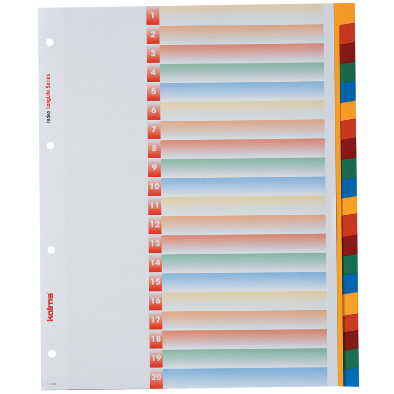 Kolma Register LongLife XL, A4+, 20-teilig