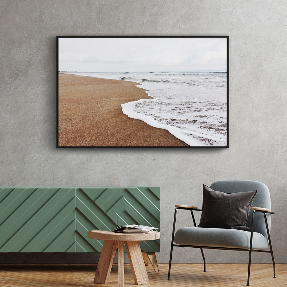 Walljar poster ingelijst - Stille Golven Poster ingelijst - 70 x 100 cm