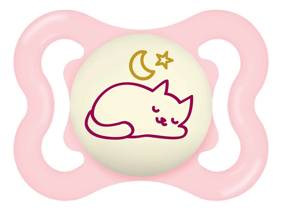 MAM Supreme Night Silikone Sut 0-6 mdr. - Pink