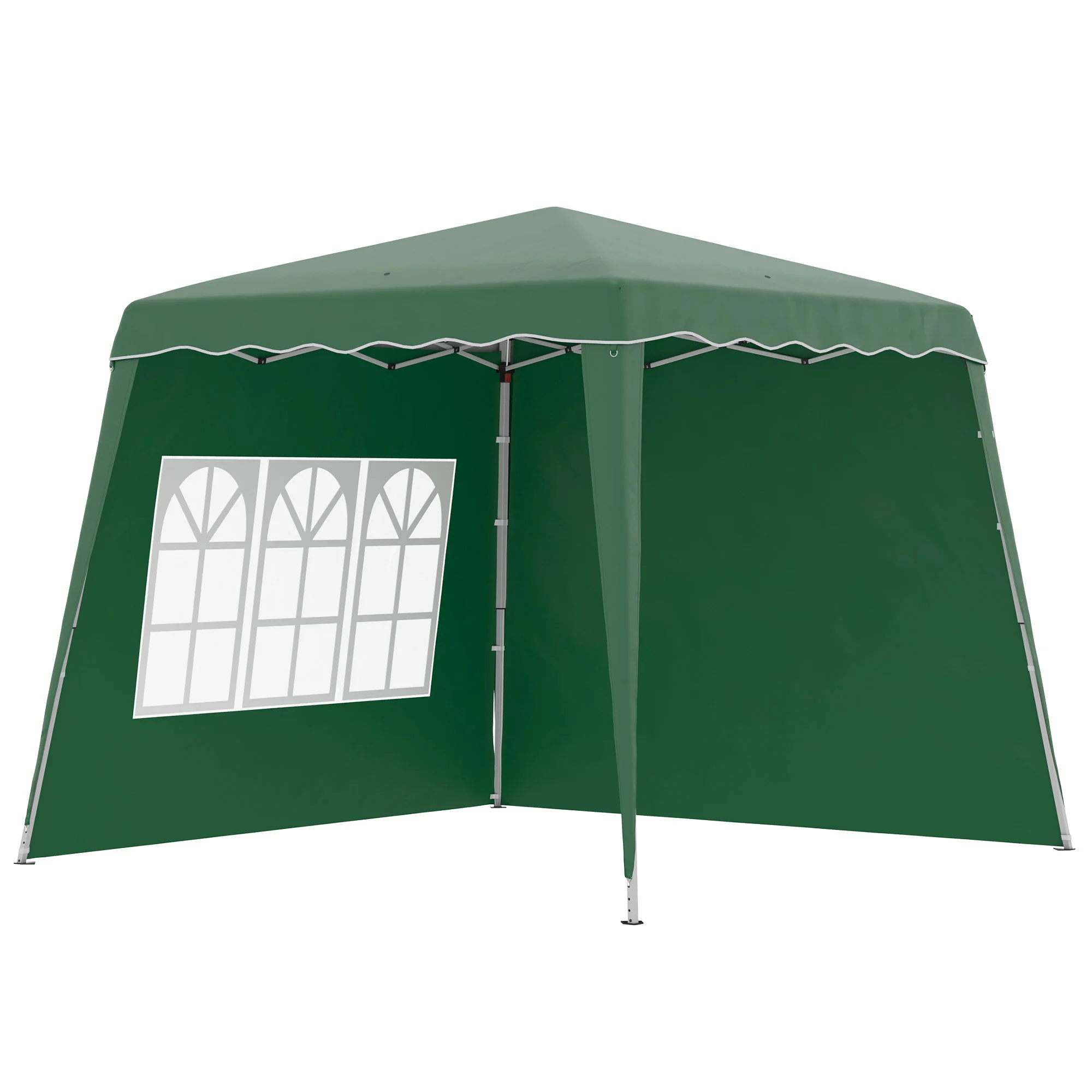 Tenda dobrável Outsunny com 2 paredes laterais
