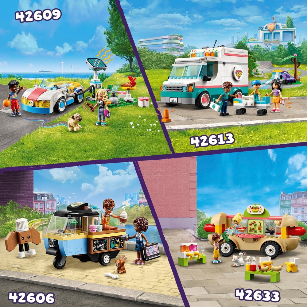 LEGO Friends 42609 Elektroauto und Ladegerät Spielzeugset