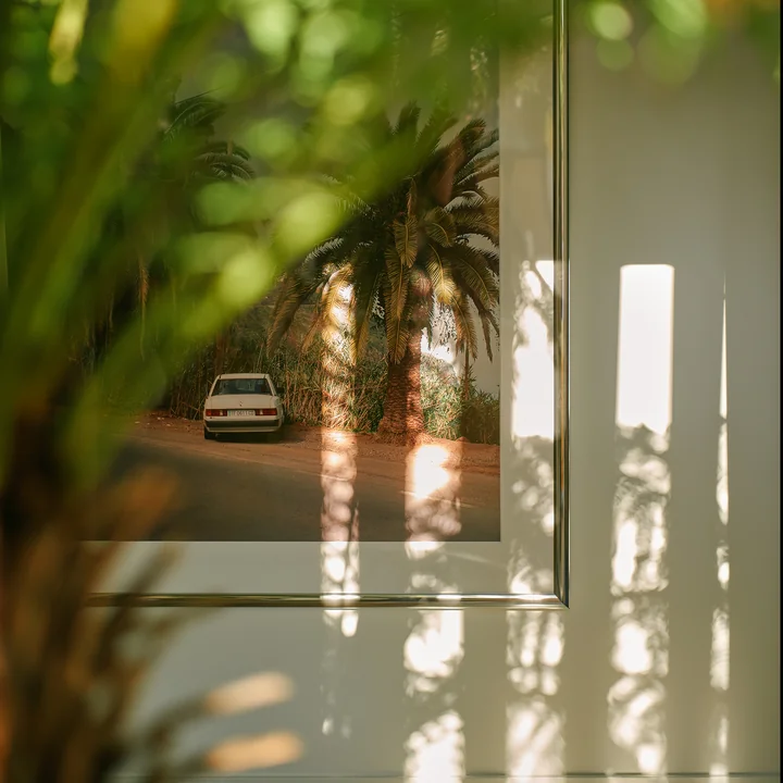 HKliving - Benz by Tim Buitung Wandbild, 125 x 149 cm, chrom