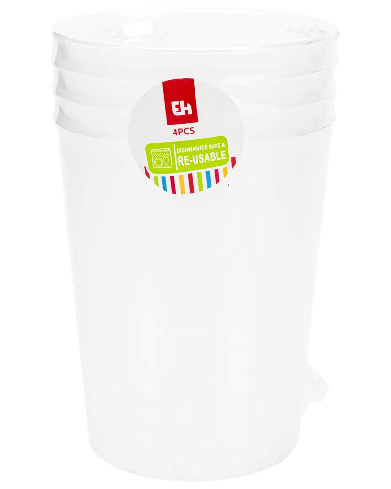 Ølglas 50 cl genanvendelig 4-pak