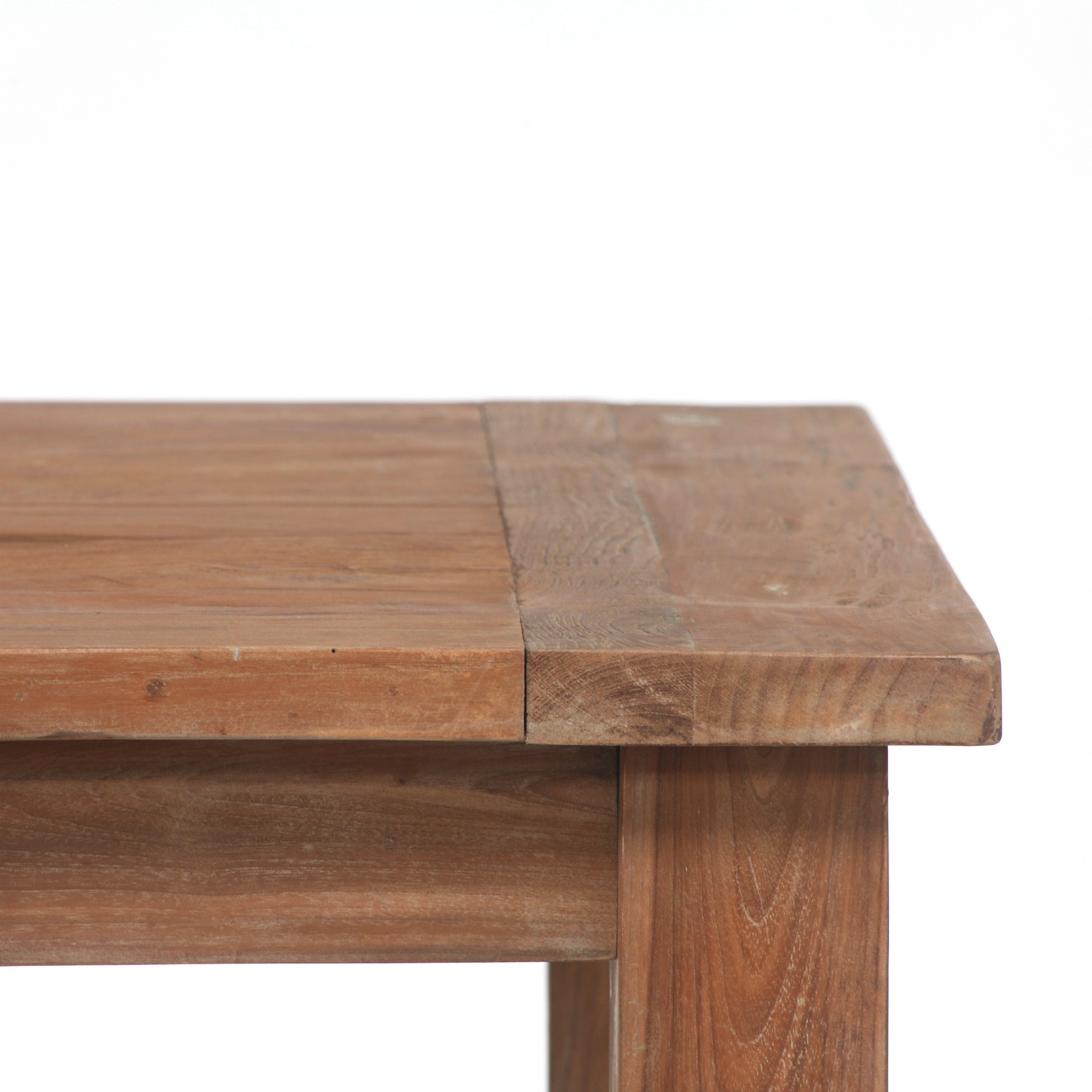 Esstisch aus recyceltem Teak ohne Schublade, natur, L 200 cm, B 100 cm, H 78 cm von fischer's lagerhaus