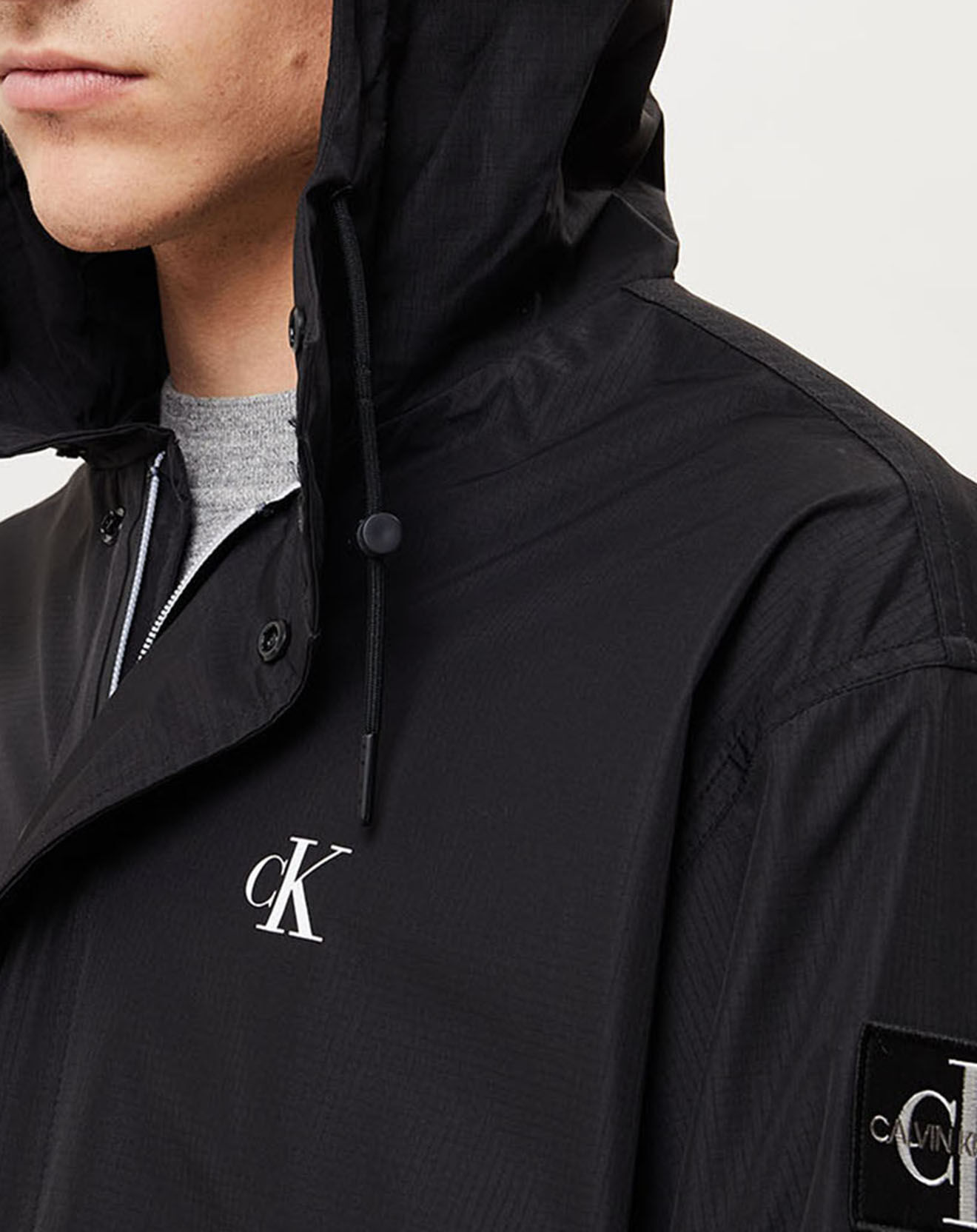 Calvin Klein Jeans Parka longue Technical noire