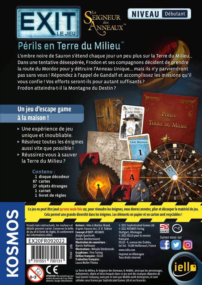EXIT - LE SEIGNEUR DES ANNEAUX - PERILS EN TERRE DU MILIEU