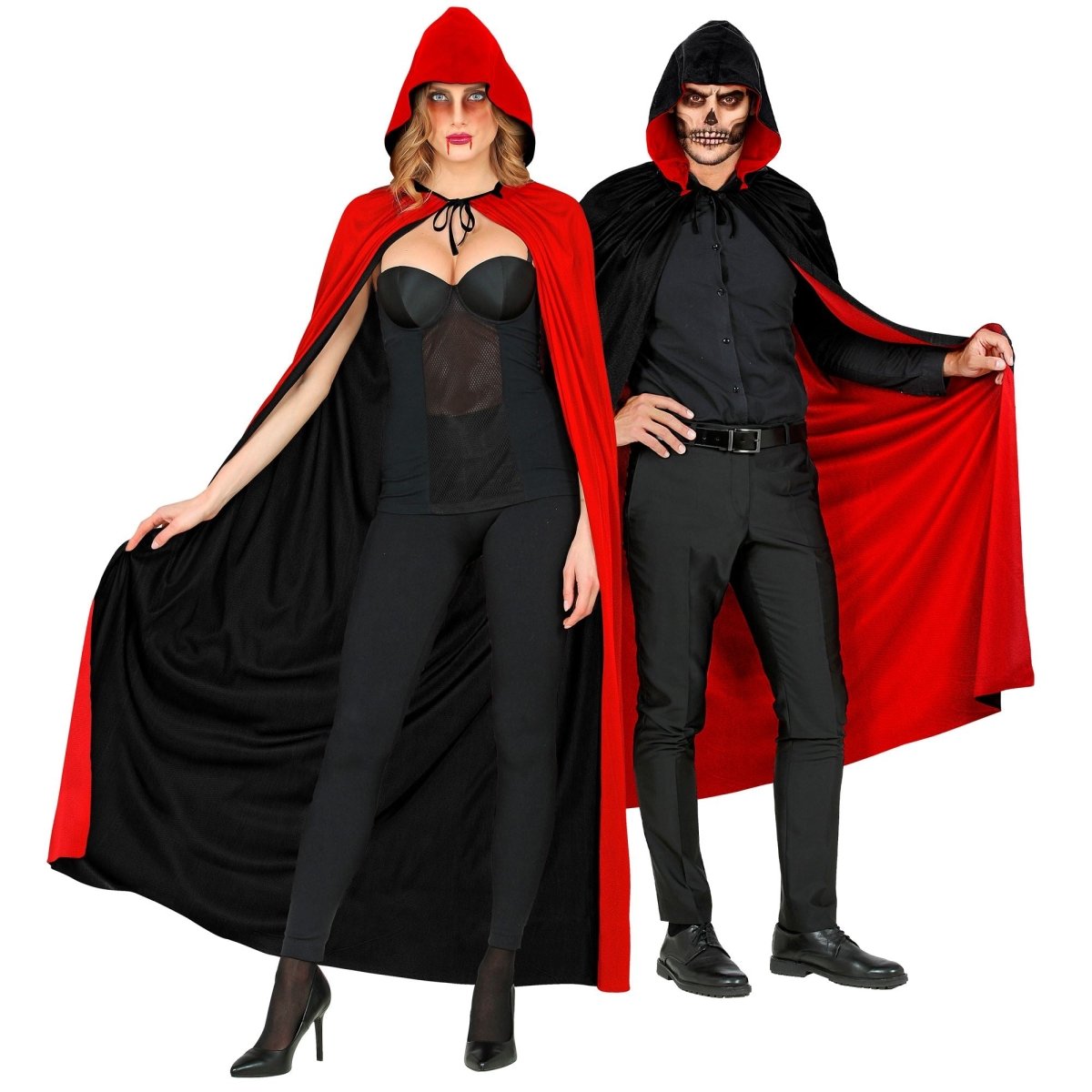 Halloween Cape Zwart Rood