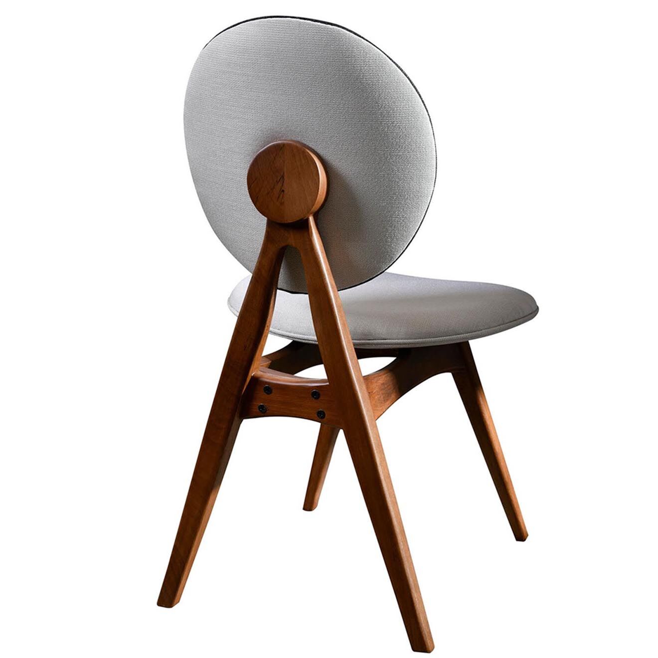 Wooden Art 2 Chaises Touch marron/crème - 54x93x55 cm
