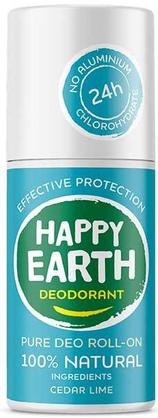 Happy Earth Pure Deo Roll-On Cedar Lime 75ml