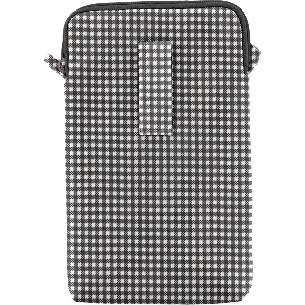 Pochette Téléphone Matelassée Vichy Noir